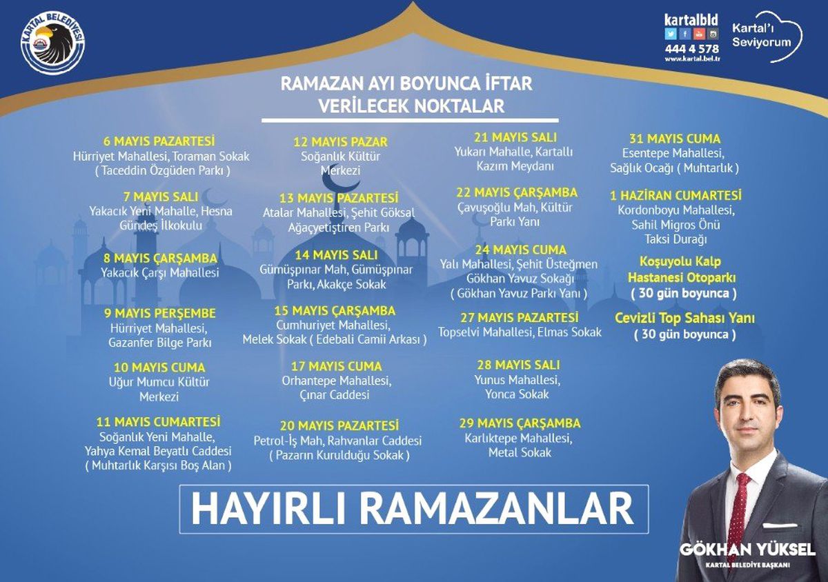 Kartallılar, Kartal Belediyesinin İftar Sofrasında Buluşuyor