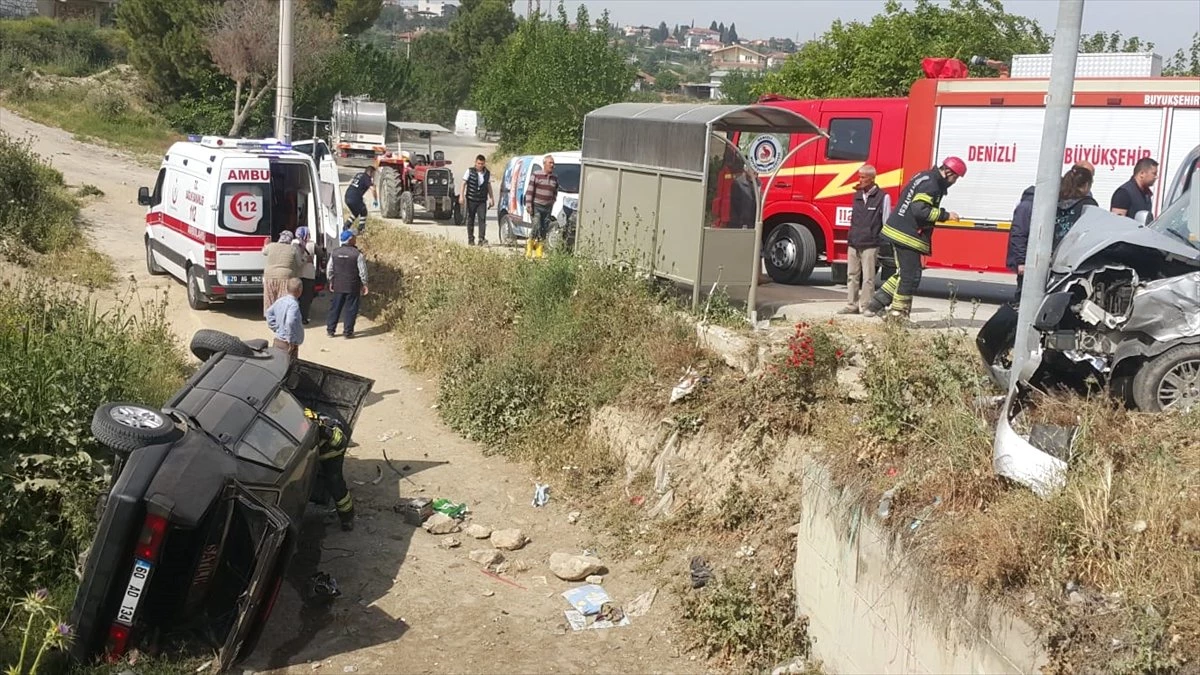 Denizli\'de Trafik Kazası: 6 Yaralı