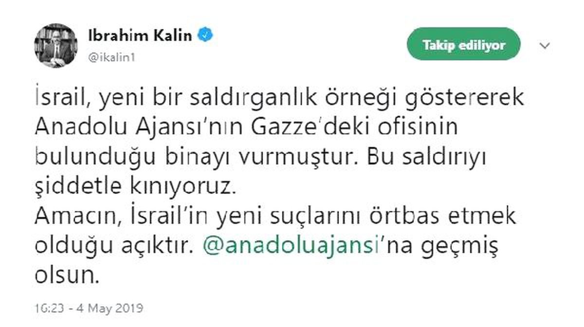 İbrahim Kalın: İsrail, Yeni Bir Saldırganlık Örneği Gösterdi