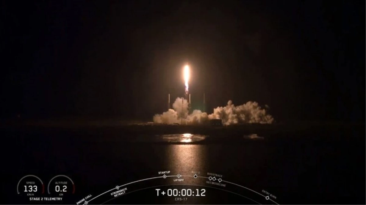 Nasa\'nın Kargosu, Spacex Falcon Roketi\'yle Uluslararası Uzay İstasyonuna Gönderildi