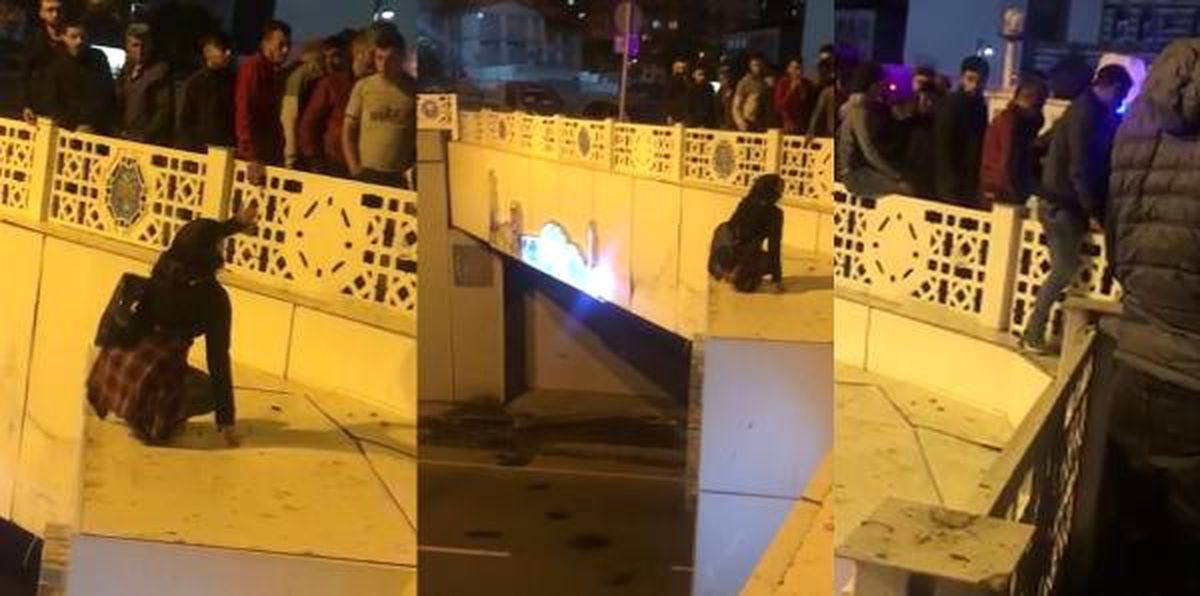 Alt Geçitte İntihar Girişimini Polis Engelledi