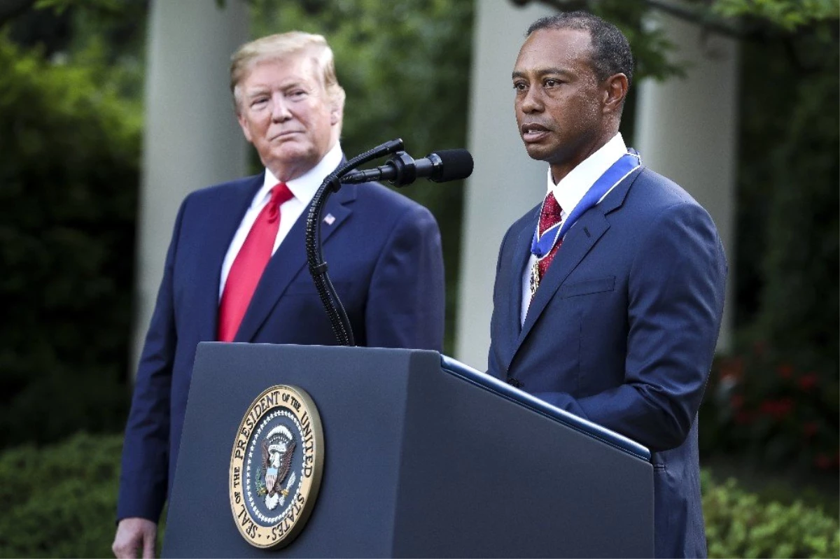 Donald Trump\'tan Golfçü Tiger Woods\'a Özgürlük Madalyası