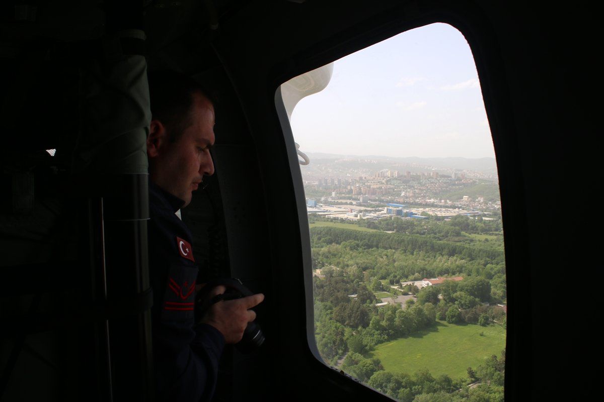 Kocaeli Trafiğine Helikopterli Denetim