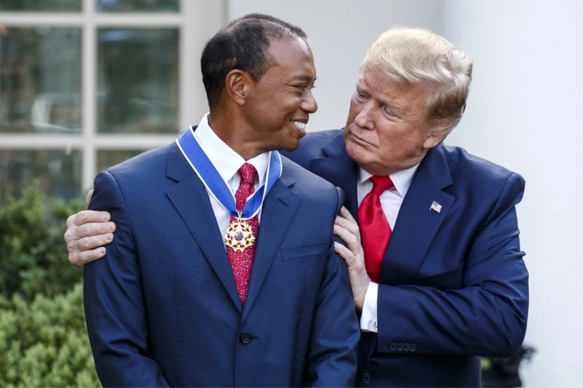 Trump\'tan Golfçü Tiger Woods\'a Özgürlük Madalyası