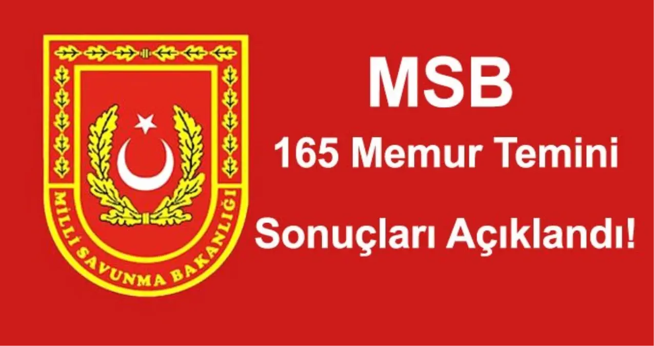 MSB 165 Sivil Memur Alımı Sonuçları Açıklandı! Mülakat Ne Zaman ve Taban Puan Kaç?