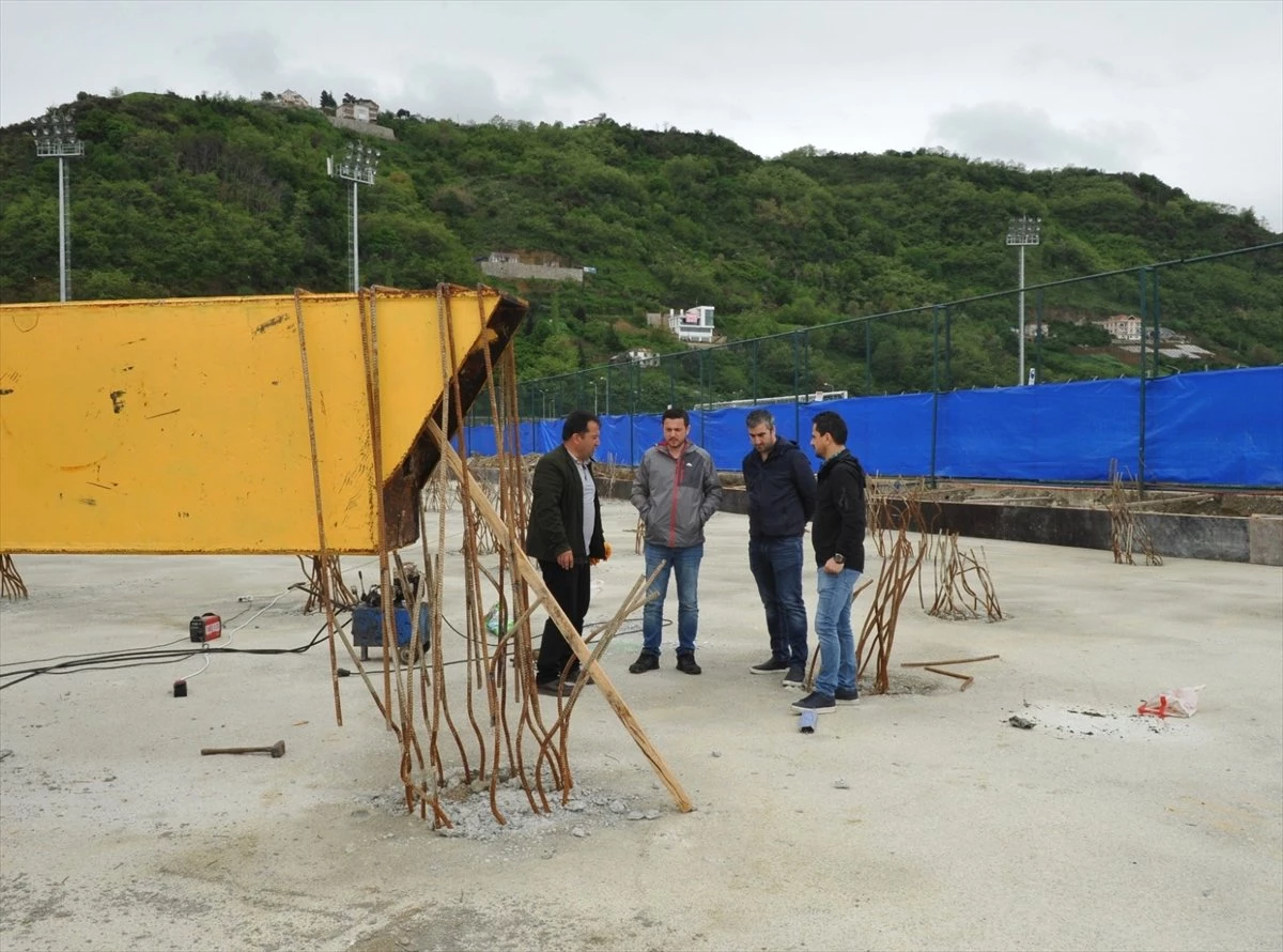 Tsyd Trabzon Şubesi, Çift Yönlü Tribün İnşaatını İnceledi