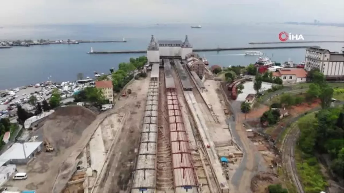 Haydarpaşa\'da Ortaya Çıkan 1700 Yıllık Tarih Havadan Görüntülendi