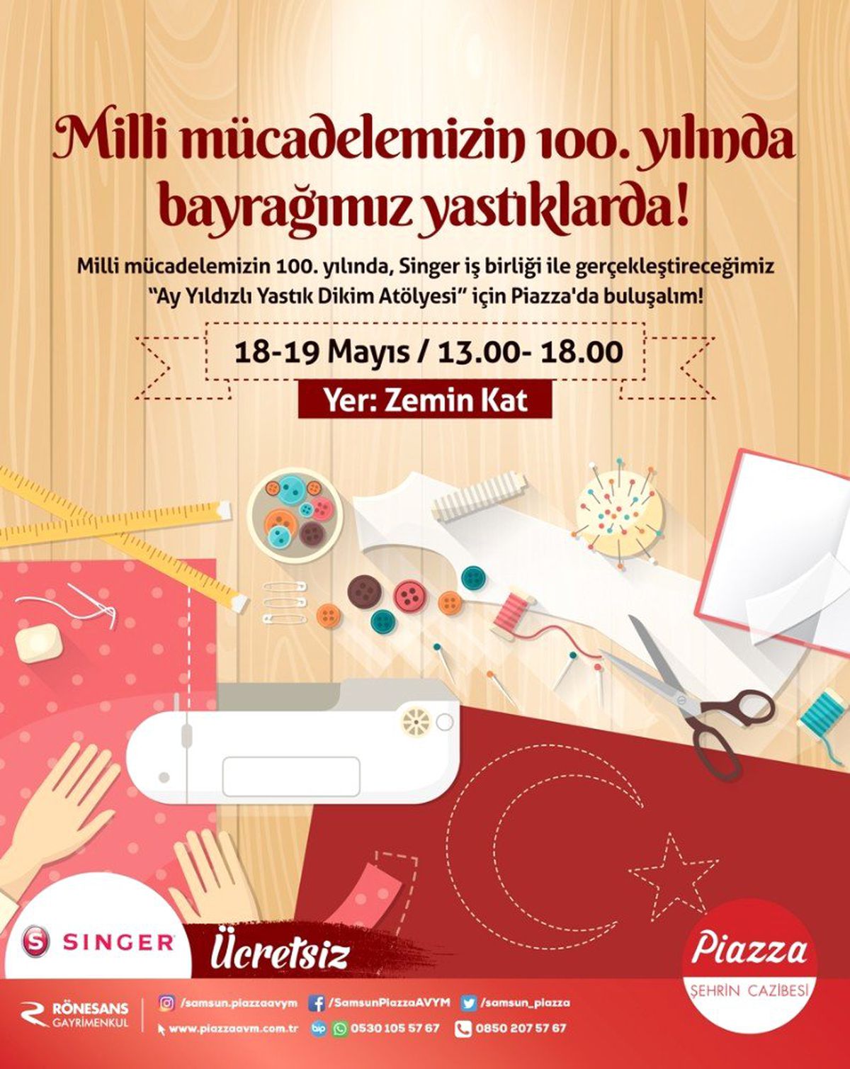 Bayrak Sevgisi Yastıklara İşlenecek