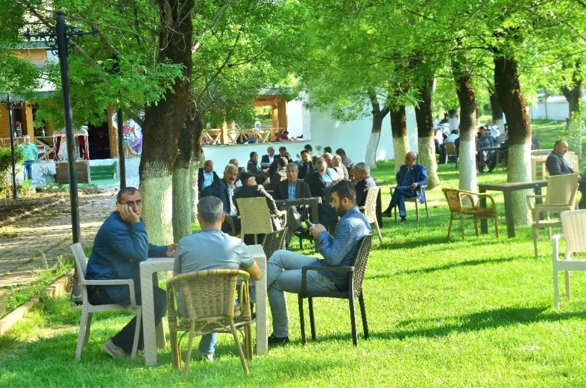 Sıcaklardan Bunalan Vatandaşlar Ağaç Gölgelerinde Serinliyor