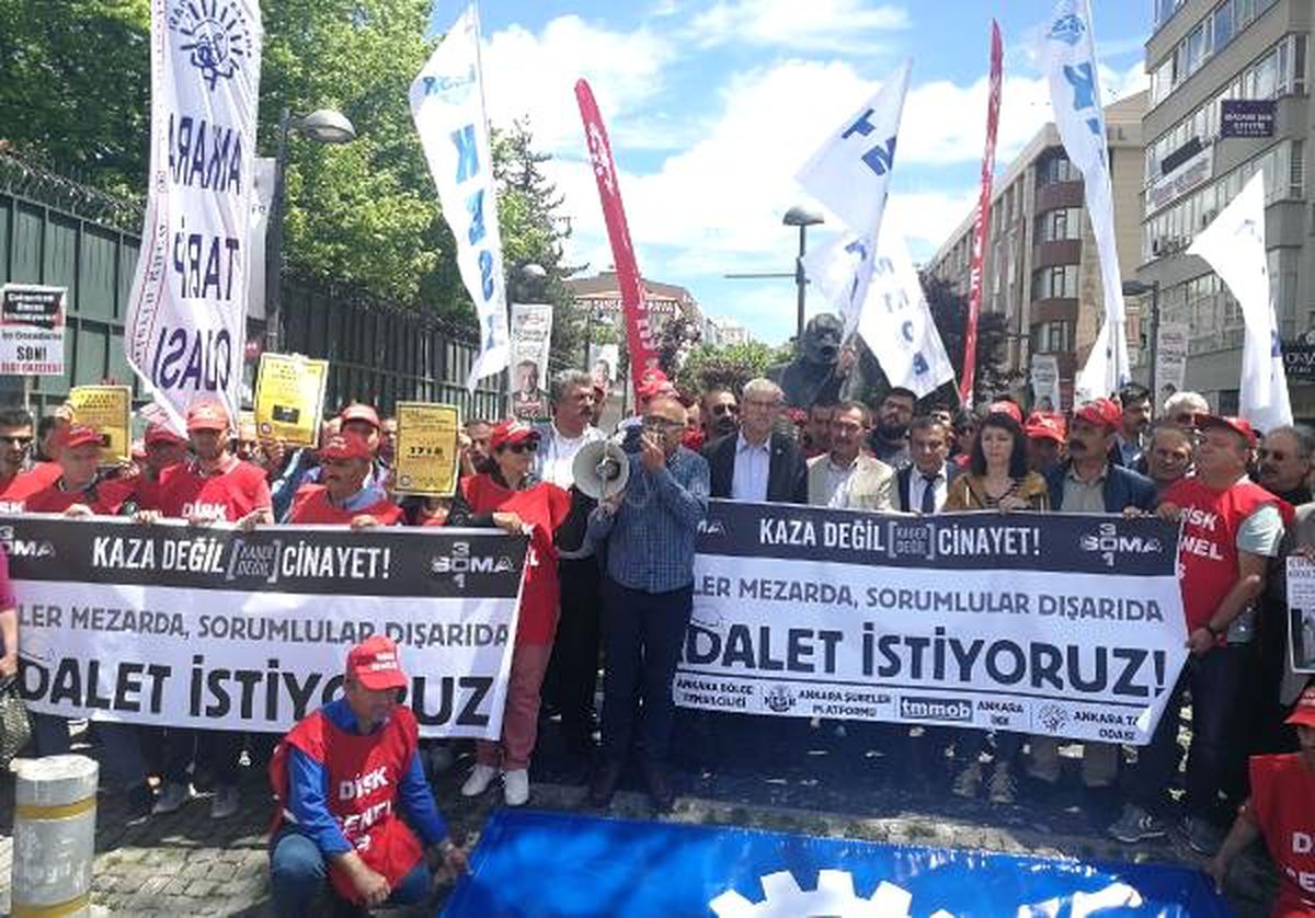 Soma\'da Ölen Maden İşçileri Ankara\'da Anıldı