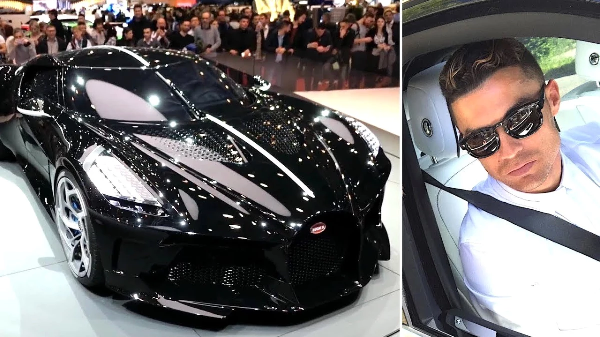 Cristiano Ronaldo Dünyanın En Pahalı Otomobili Olan Yeni Bugatti La Voiture Noire\'yi Satın Aldı