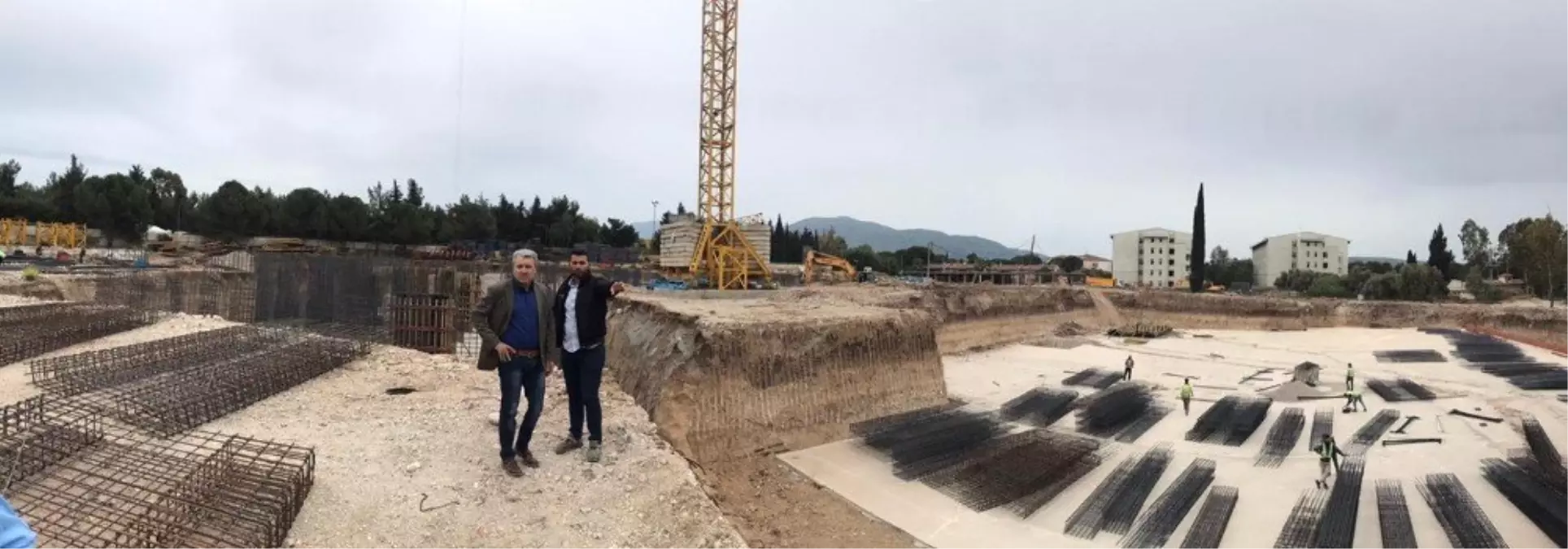 Rektör Budak\'tan Kampüste Yapımı Süren Yurt İnşaatında İnceleme