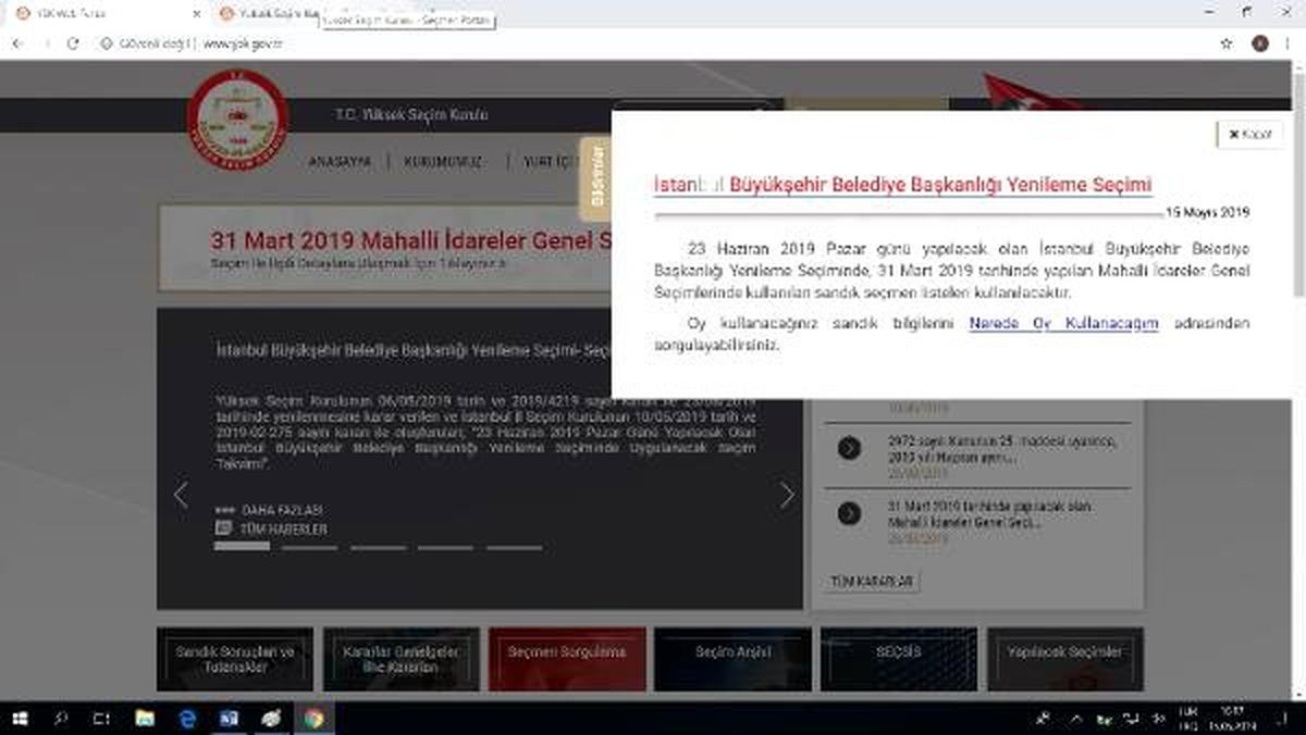 Ysk Sandık Bilgisi Sorgulama Ekranını Kullanıma Açtı