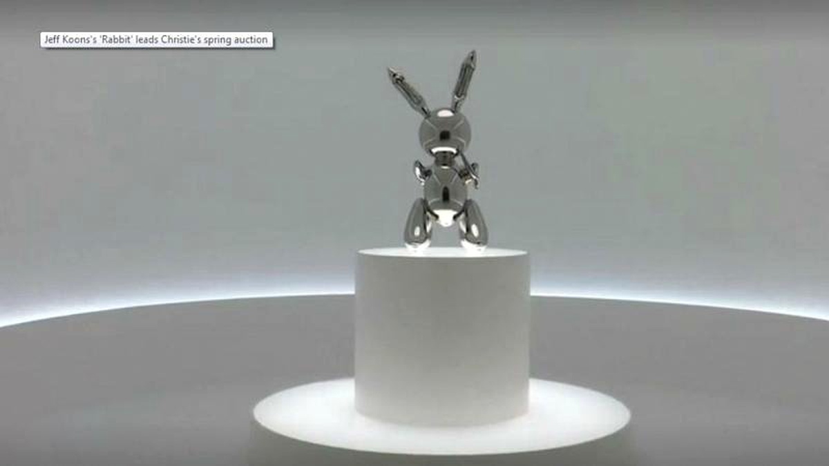 Jeff Koons\'un 1986 Yapımı Tavşan Heykeli 91,1 Milyon Dolara Satılarak Rekor Kırdı
