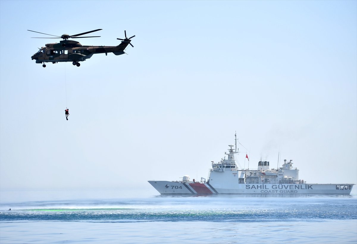 Sahil Güvenlikten Mersin Açıklarında Tatbikat