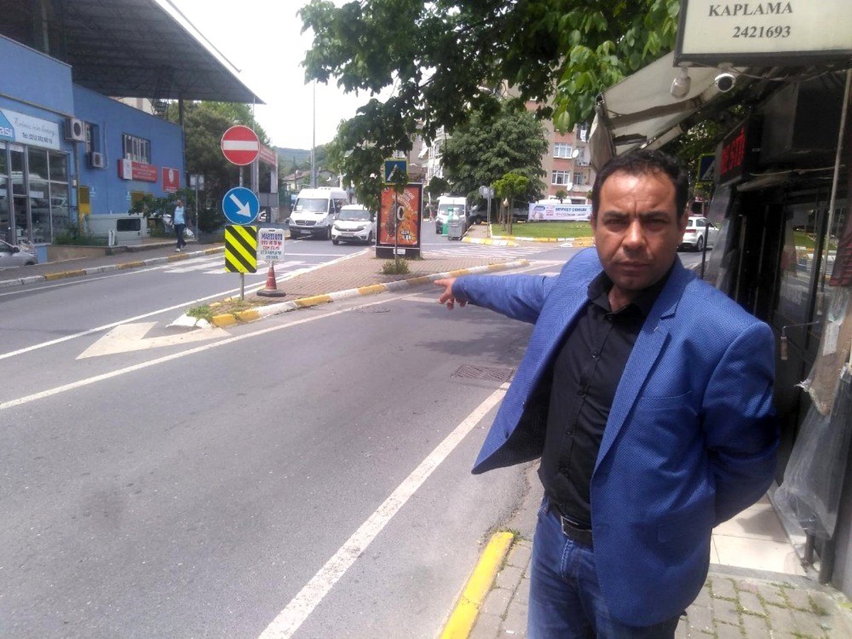 Sarıyer\'de Ters Yönden Gelen Motosiklet Yaşlı Adama Böyle Çarptı