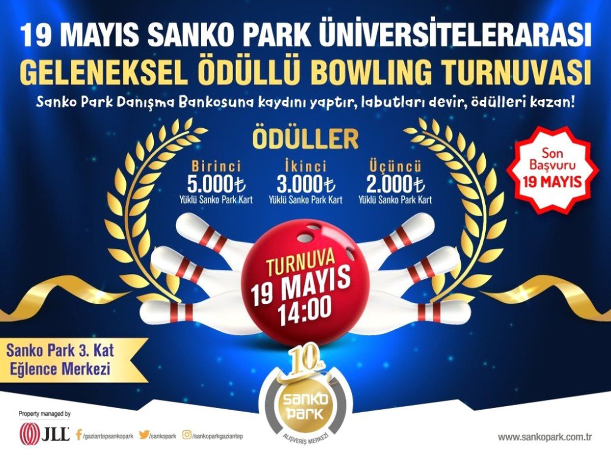 19 Mayıs Sanko Park Bowling Turnuvası Başlıyor