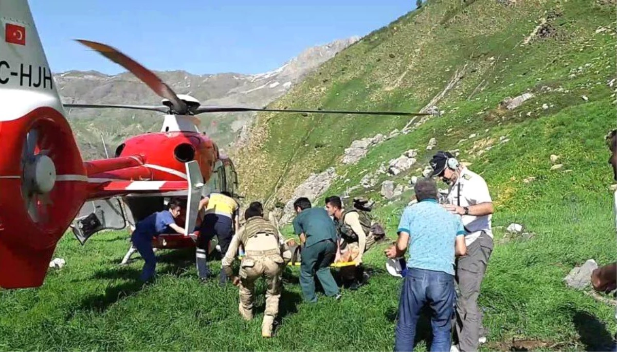 Kozluk\'ta Hayvan Otlatan Kadın Kayalıklardan Düşerek Ağır Yaralandı