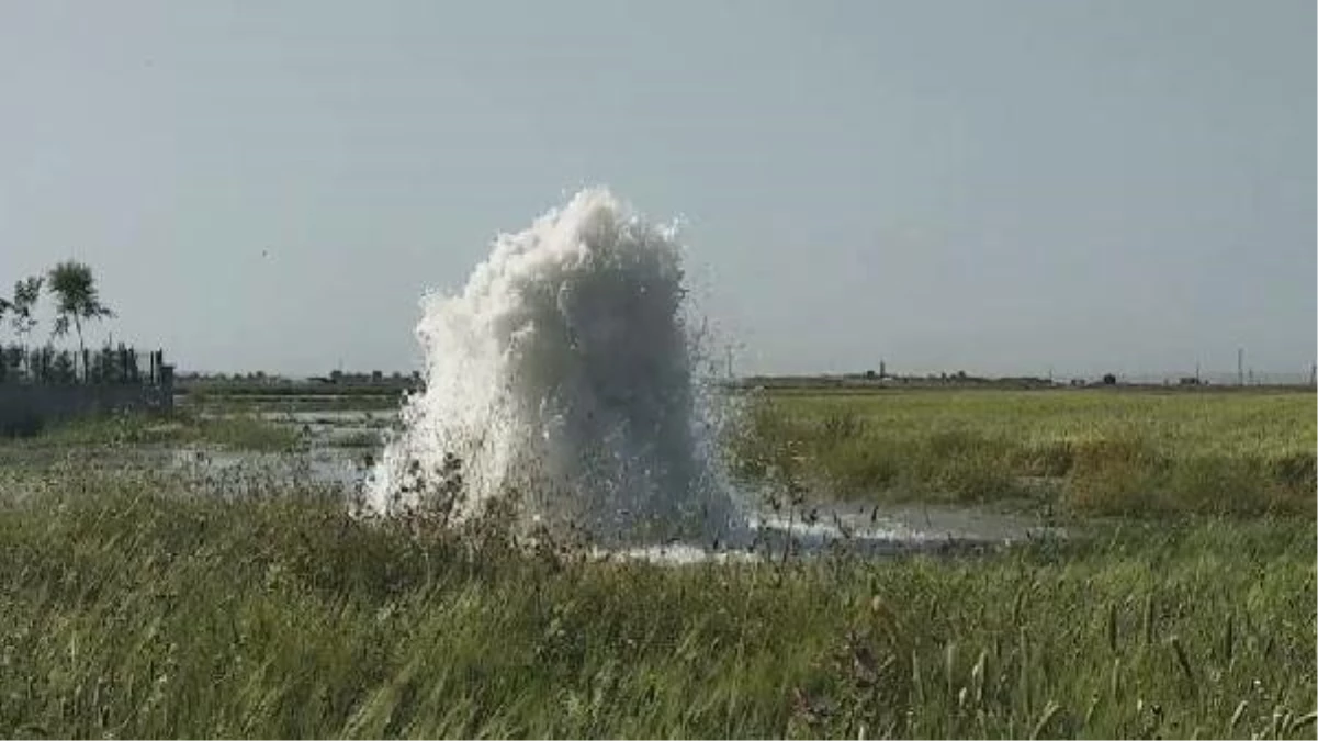 Şanlıurfa\'da Sulama Kanalı Borusu Patladı, Ekili Arazileri Su Bastı