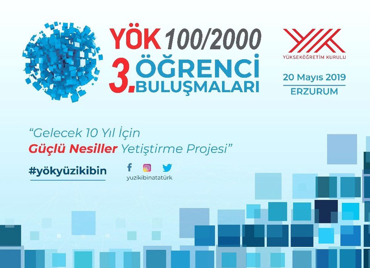 YÖK 100/2000 Öğrenci Buluşmalarının" 3.\'sü, Atatürk Üniversitesi\'nde Gerçekleştirilecek