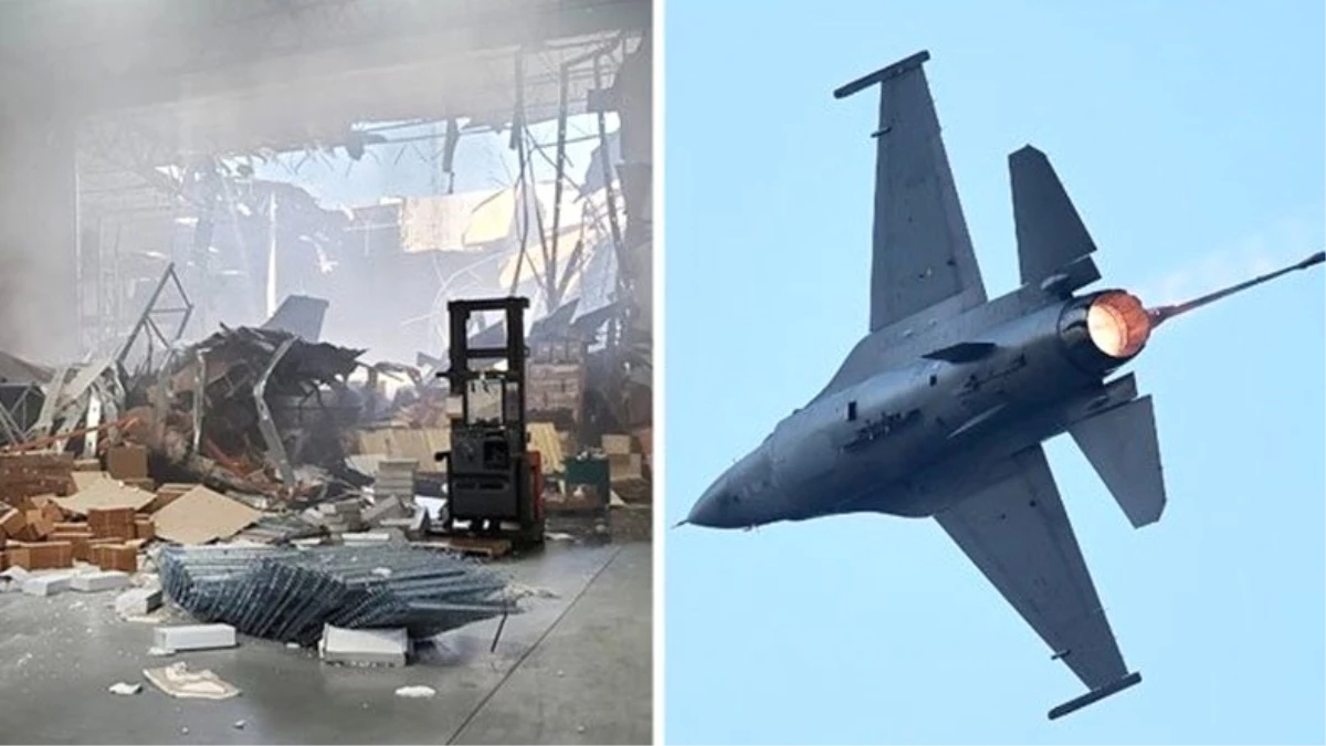 Mühimmat Yüklü F-16, Kaliforniya\'daki Bir Deponun İçine Düştü (Video)