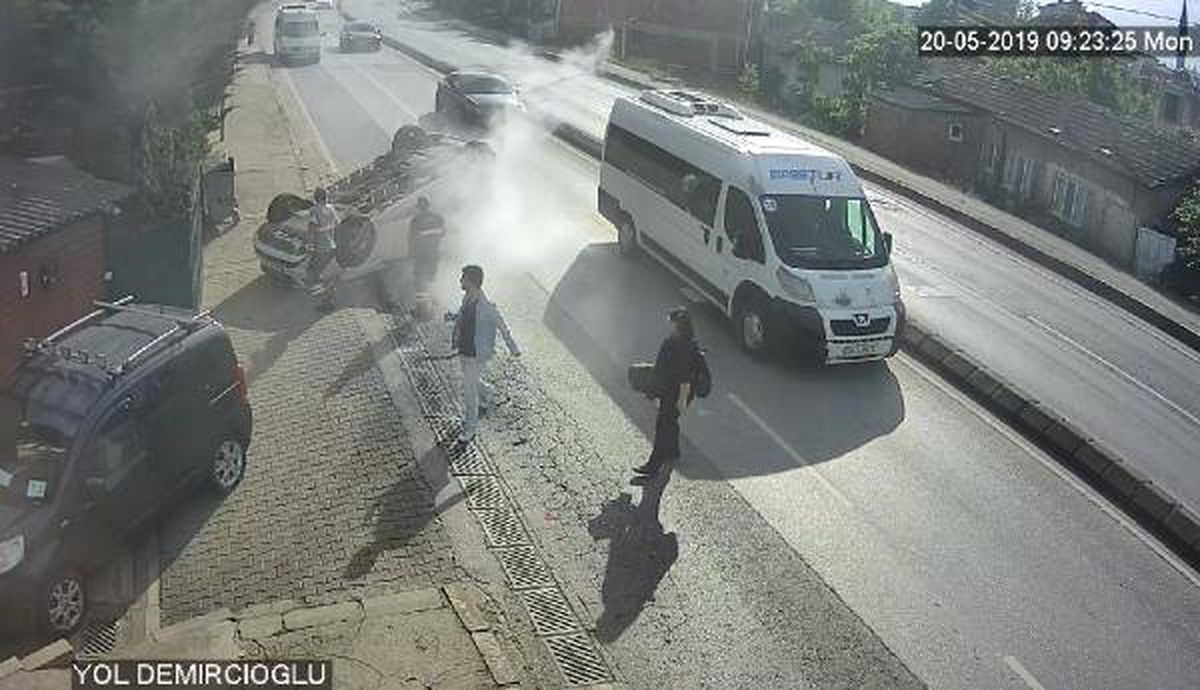 Hatalı Sollama Kazası Kamerada