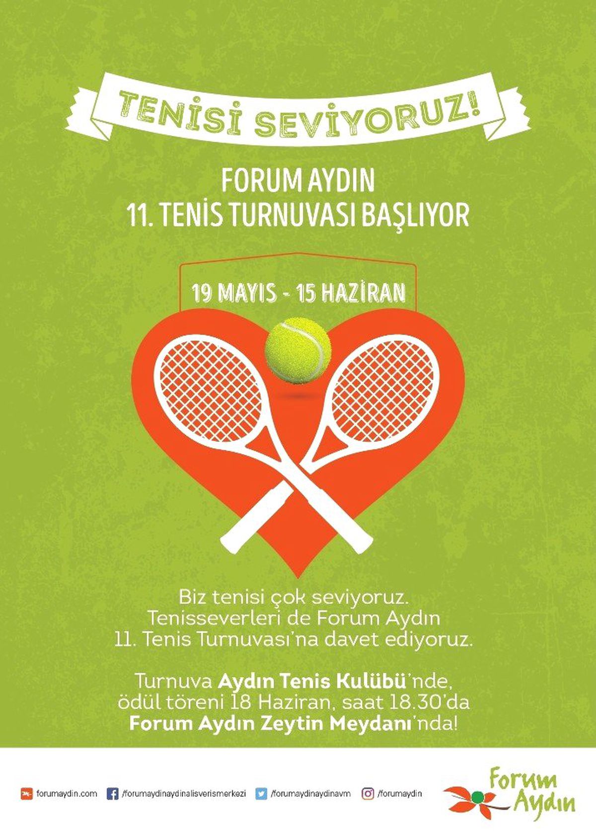 11. Forum Aydın Tenis Turnuvası Başladı