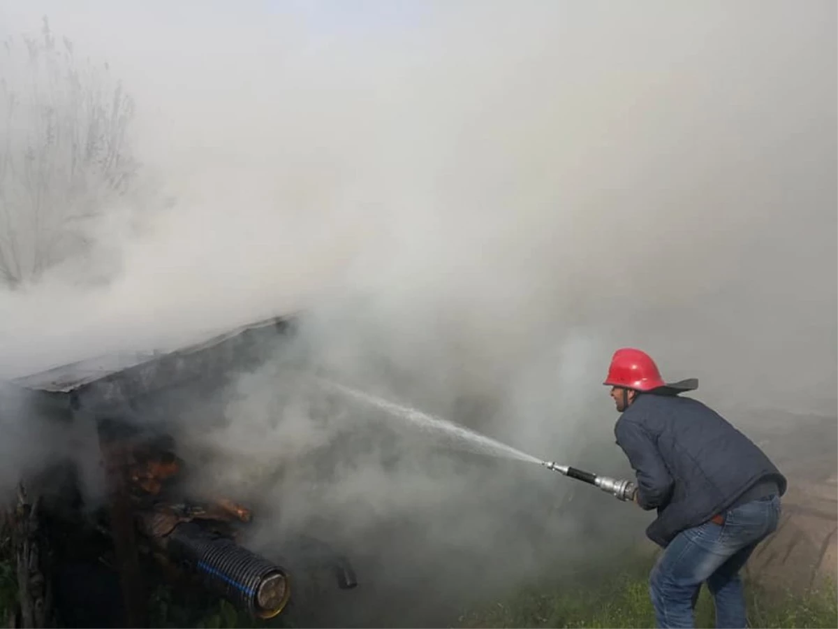 Bolu\'da Çıkan Yangın Traktör ve Odunluğu Küle Döndürdü