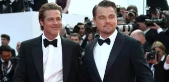 Brad Pitt ve Leonardo Di Caprio, Cannes Film Festivaline Son Halleriyle Damga Vurdu