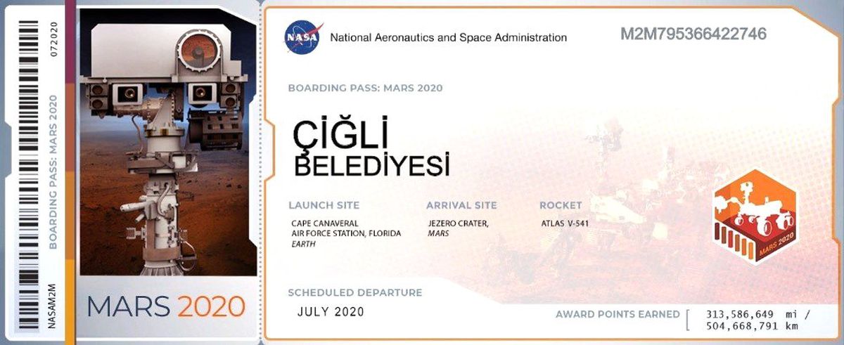 Çiğli Belediyesinden dikkat çeken Mars bileti paylaşımı