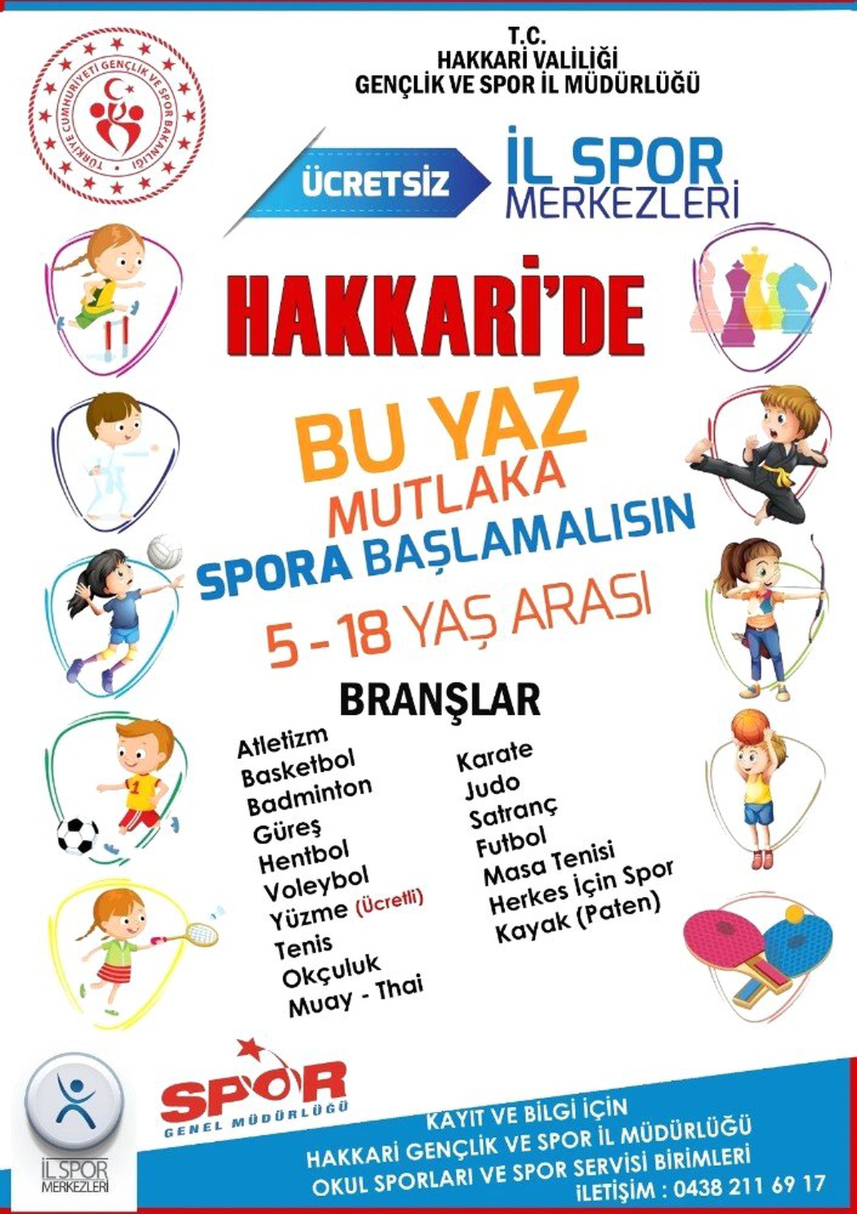 Hakkari\'de yaz spor okul kayıtları başladı