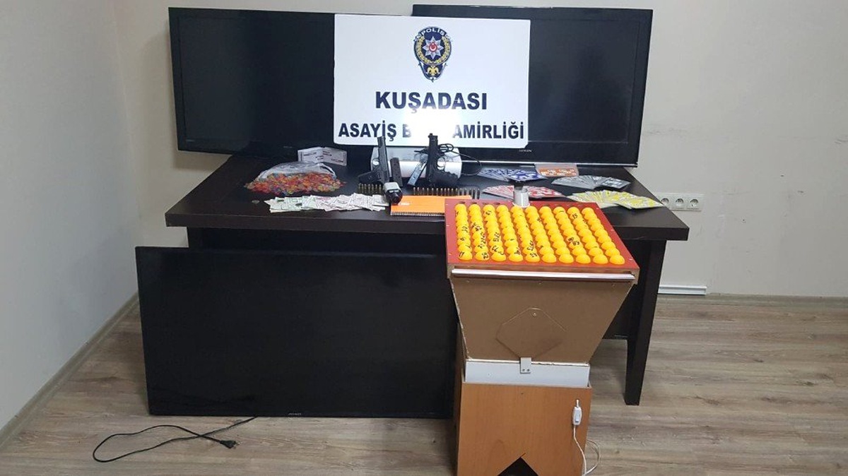 Kuşadası\'nda \'tombala\' operasyonu; 26 gözaltı