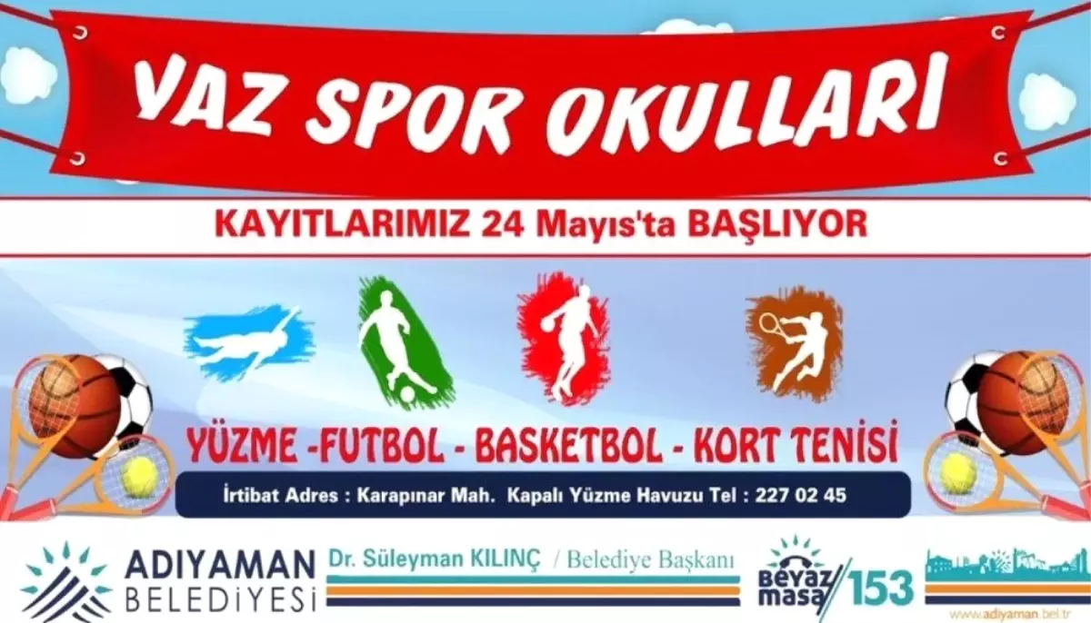 Adıyaman Belediyesi Yaz Spor okullarına kayıtlar başladı