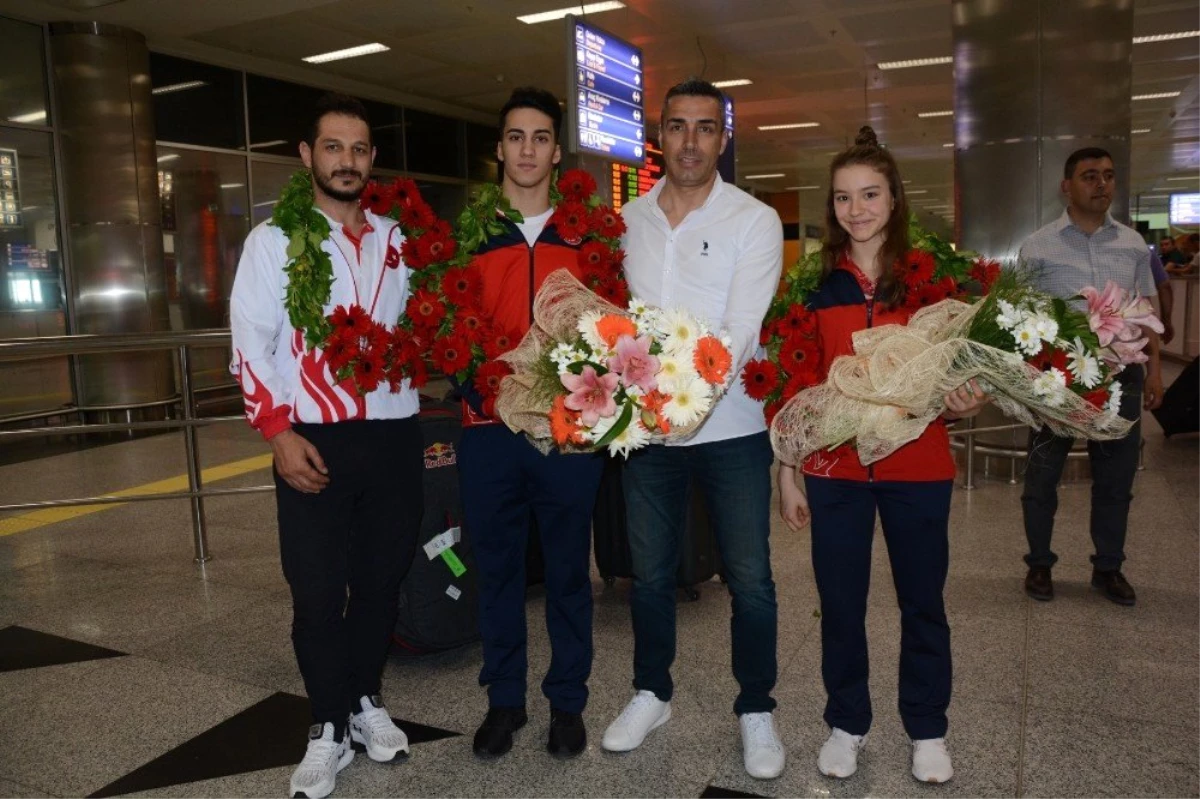 Avrupa ikincisi cimnastikçiler yurda döndü