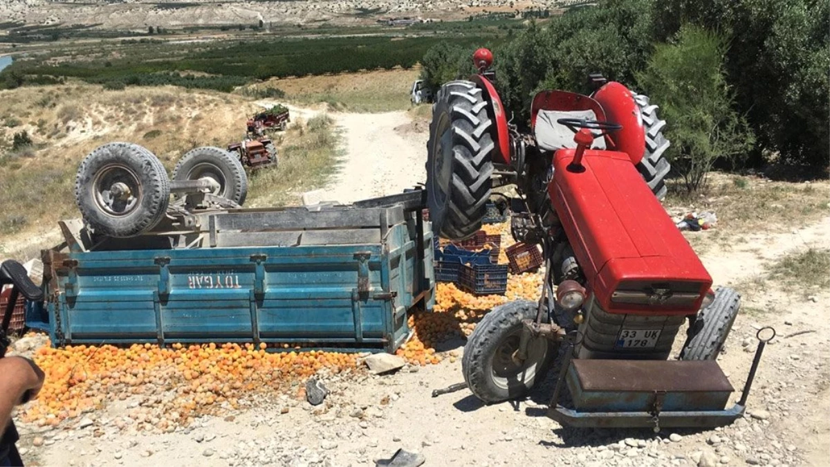 İşçileri taşıyan traktör römorku devrildi: 1 ölü, 9 yaralı