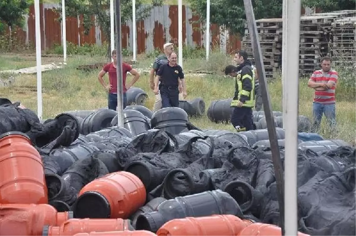 Turşu fabrikasında yangın