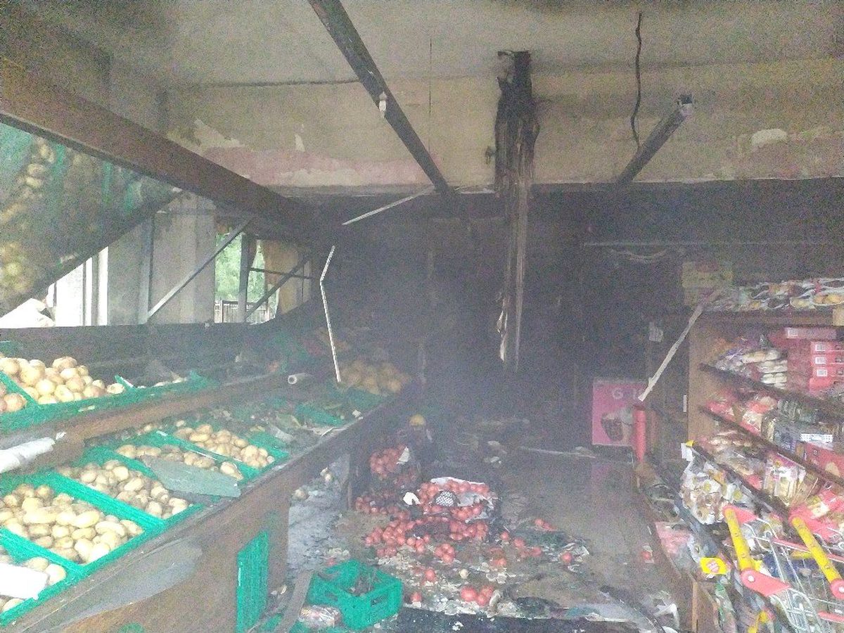 Markette çıkan yangın korkuttu