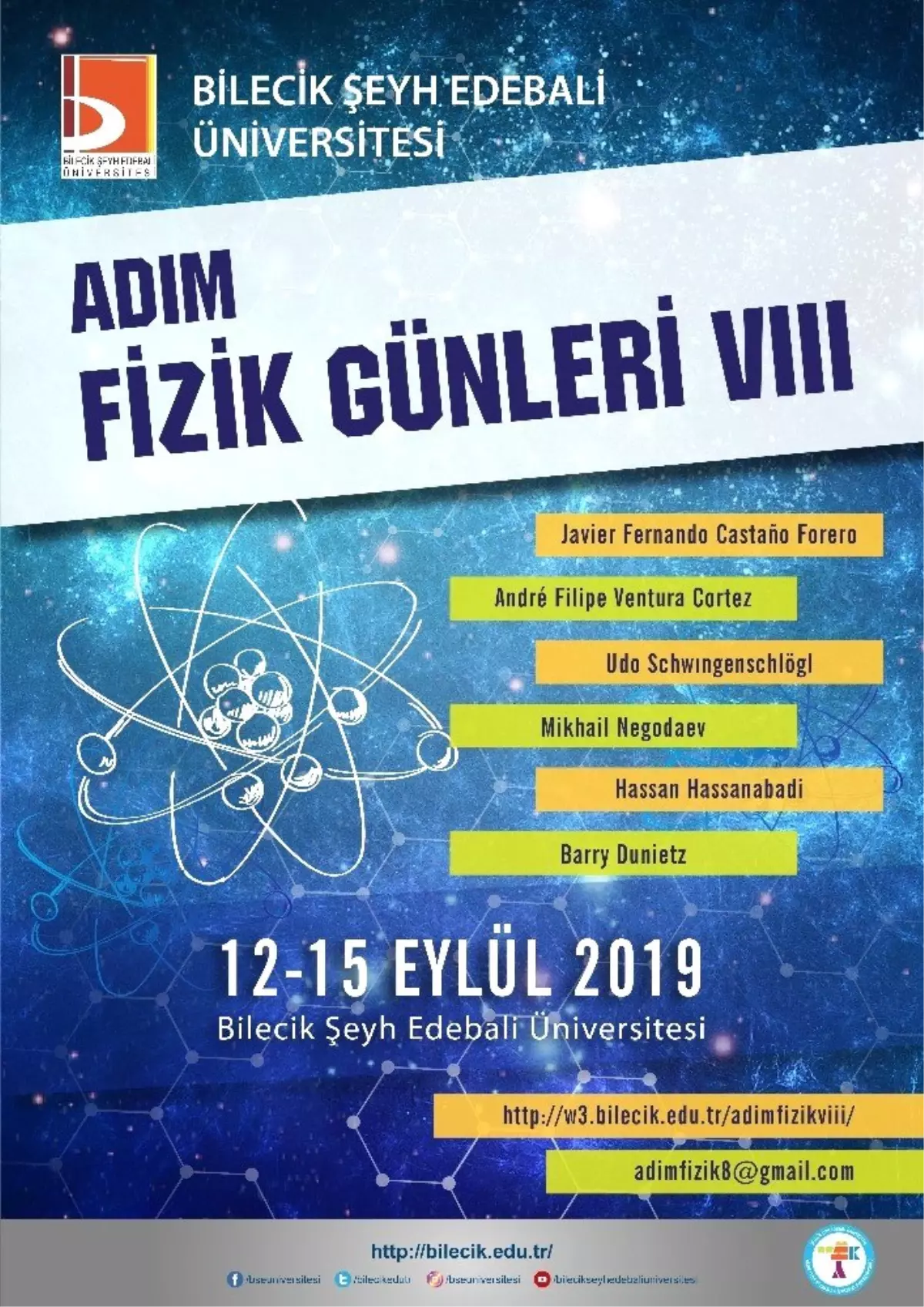 Bilecik Fizik Günleri\'ne ev sahipliği yapacak