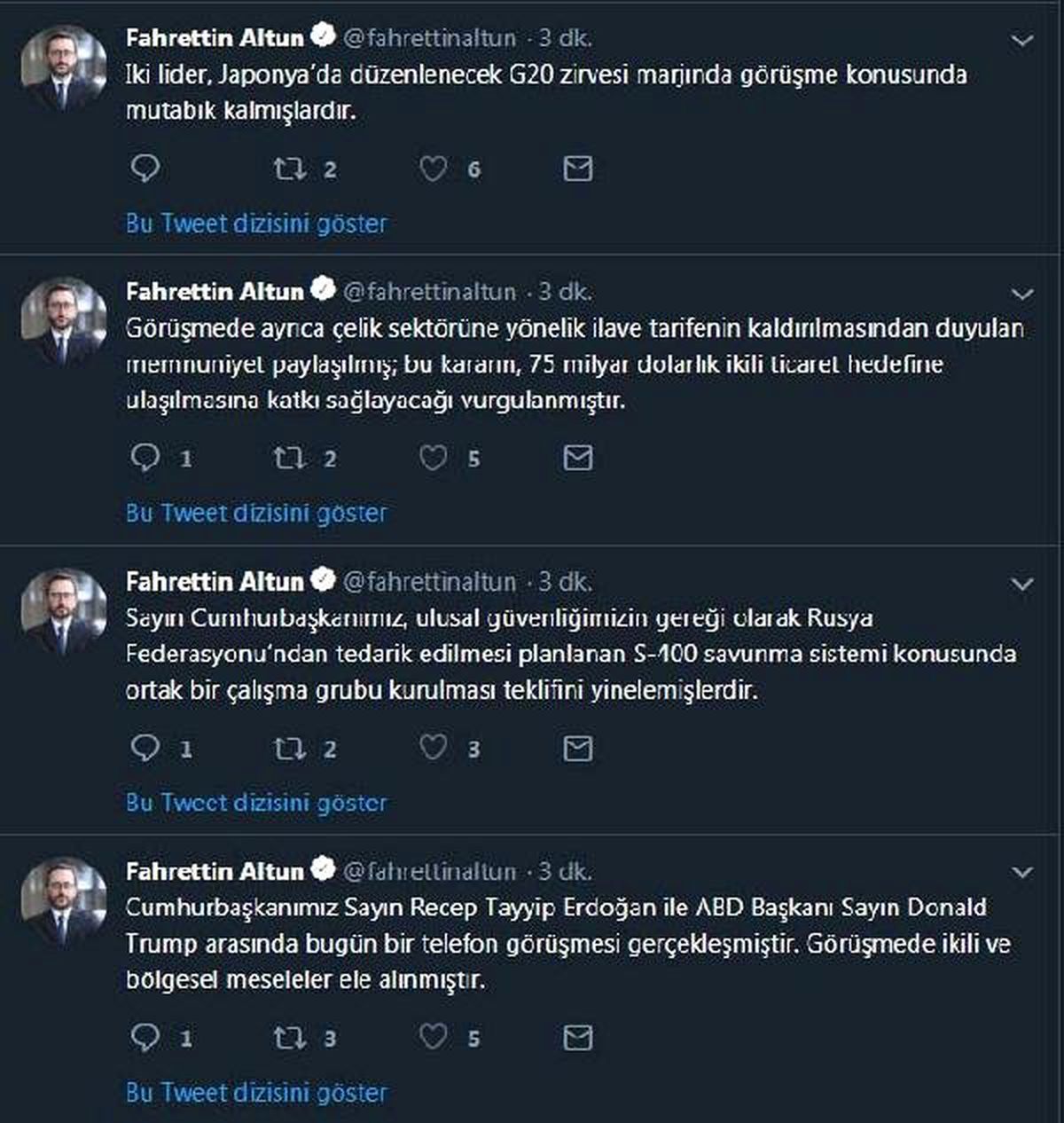 Cumhurbaşkanı Erdoğan, Trump ile görüştü