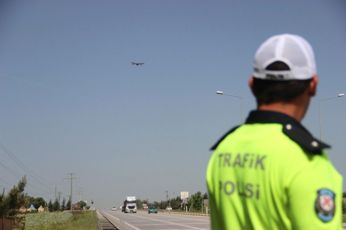Eskişehir\'de drone destekli trafik denetimi