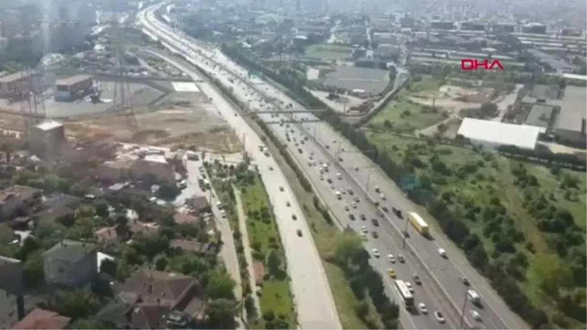 İSTANBUL- ÇAMLICA GİŞELERDE DRONE\'LU TRAFİK DENETİMLERİ