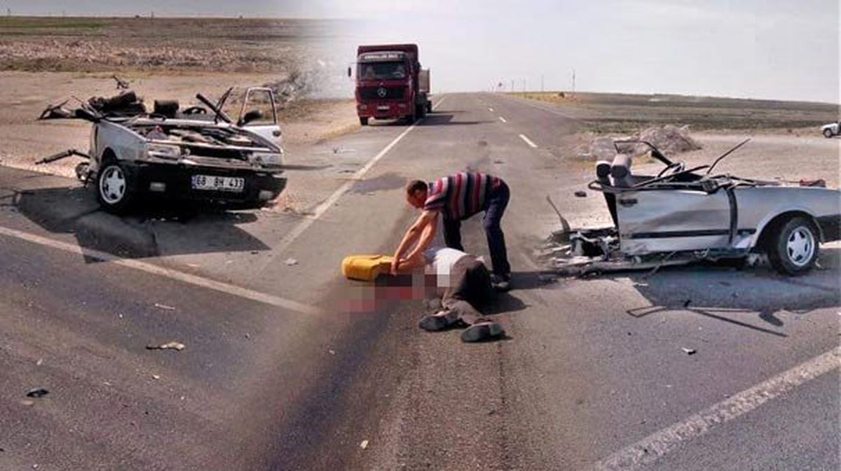 LGS'ye giderken kaza geçirdiler: Otomobil ortadan ikiye bölündü