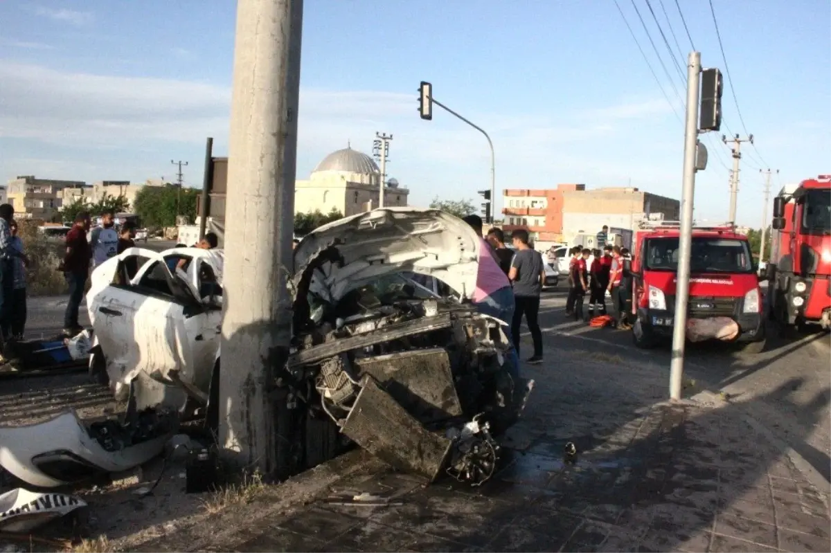 Nusaybin\'de trafik kazası, 1 yaralı