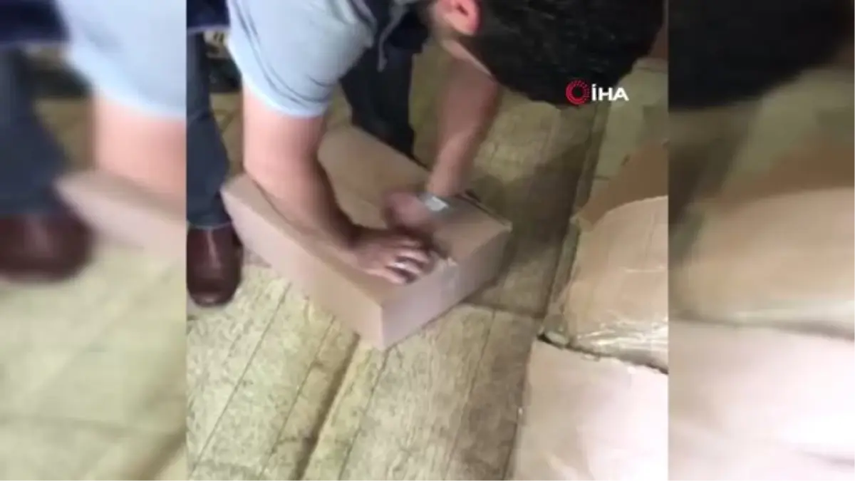 Operasyonda 1 ton 300 kilo kaçak nargile tütünü ele geçirildi