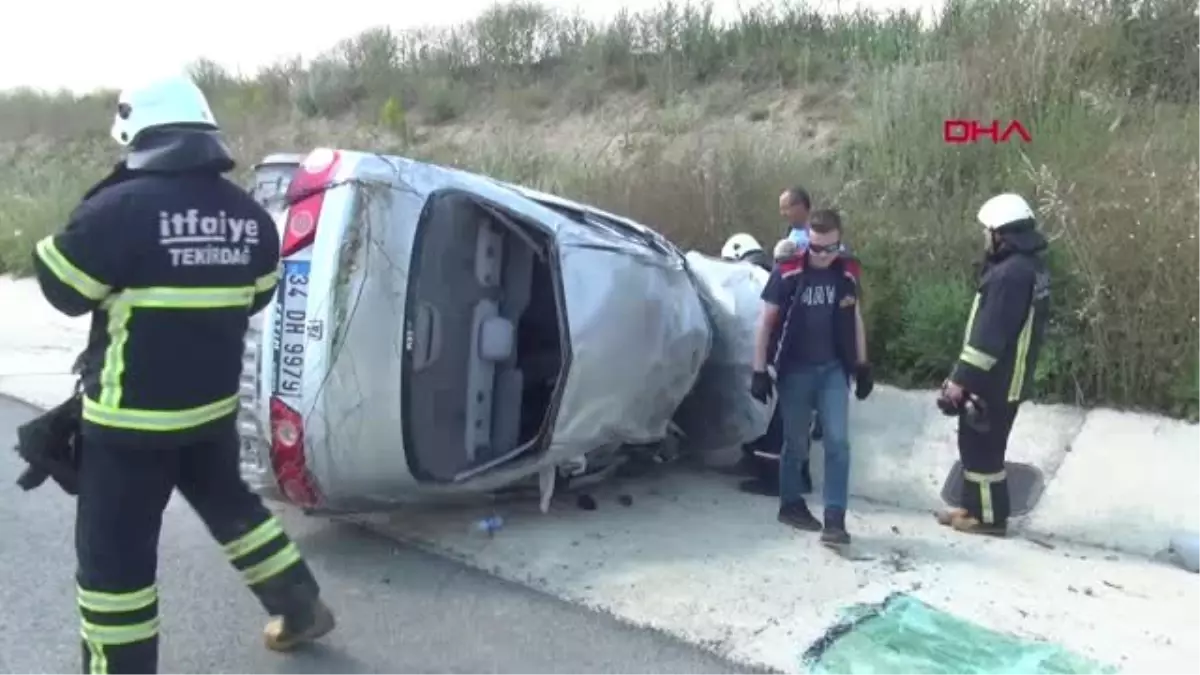 TEKİRDAĞ Bayram tatili yolunda kaza: 4 yaralı