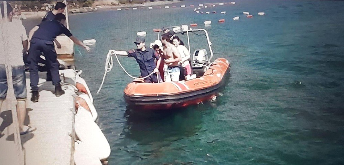 Akrep sokan kadının imdadına Sahil Güvenlik yetişti