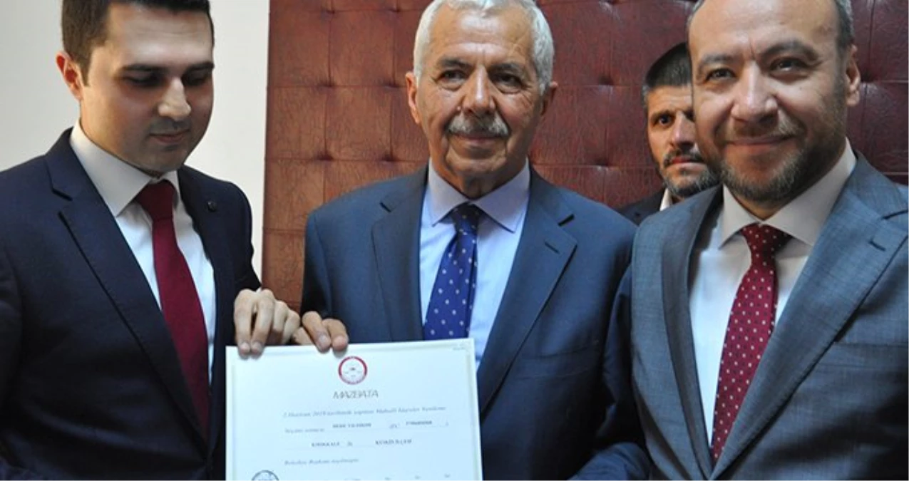 Keskin Belediye Başkanı AK Partili Dede Yıldırım, mazbatasını aldı