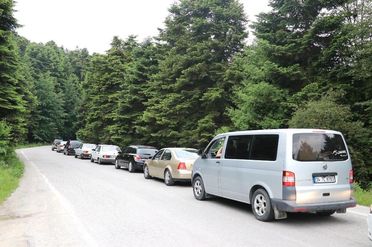 Bayram tatilinde Gölcük Tabiat Parkı\'nda insan seli yaşandı