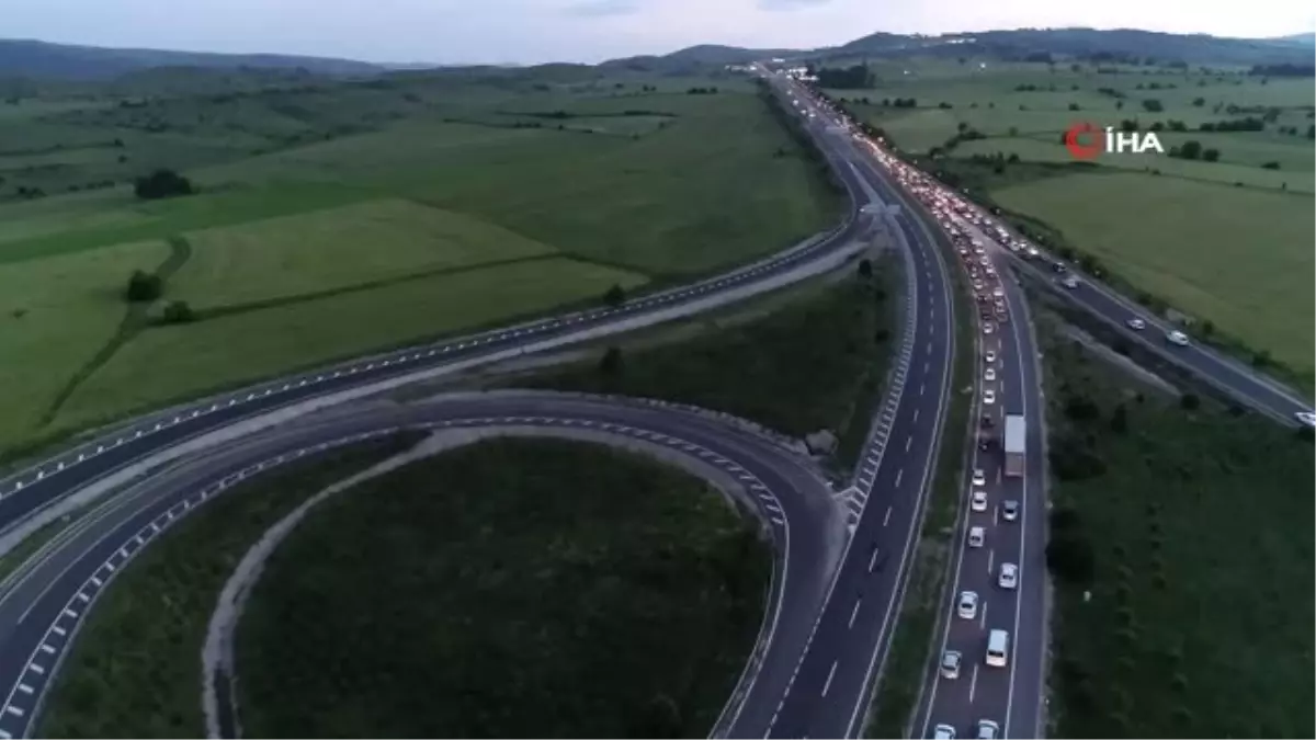 70 kilometrelik bayram dönüşü kuyruğu