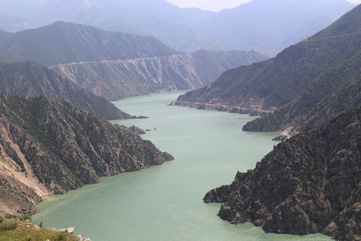Çoruh nehri yeşile büründü